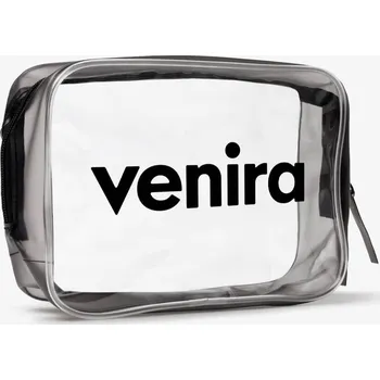 VENIRA kosmetická taška, průhledná, černá, vel. XL