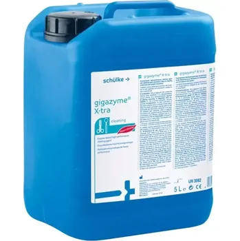 Dezinfekce schülke gigazyme X-tra, 5 l (Tekutý enzymatický mycí přípravek s dezinfekčními účinky, vhodný pro manuální čistění a dezinfekci endoskopů a chirurgických nástrojů.)