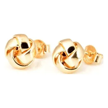 Náušnice Náušnice pecičky ze žlutého zlata uzly NA1673F + DÁREK ZDARMA