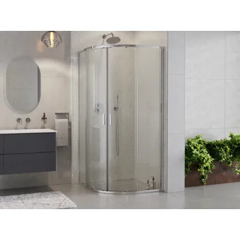 Besco Zarya čtvrtkruhový sprchový kout, chrom Rozměr koutu: 80x80cm