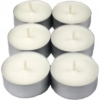 Svíčka Ohřívače sójového vosku, ruční výroba, na čajové svíčky, přírodní, bez vůně, 6 ks