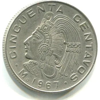 MEXIKO. 50 centavos 1967.