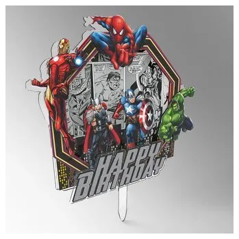 Jedlá dekorace na dort Zápich do dortu Avengers - Cakesicq