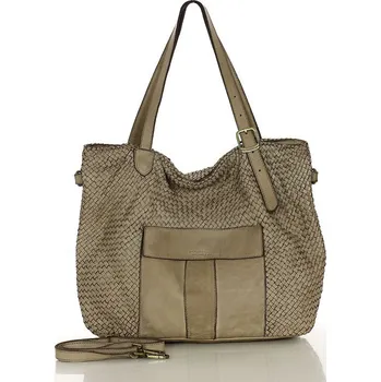 Kabelka MARCO MAZZINI Velká béžová tkaná kabelka (v250d) Velikost: ONE SIZE