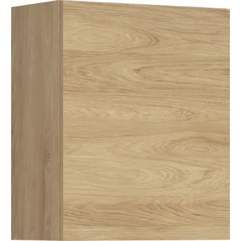 Kuchyňská skříňka Black red white G-60/72 P (L) horní skříňka kuchyně Hamper Zvolte stranu: levé provedení, Barva korpusu skříněk: Černá mat, Zvolte barvu dvířek: Dub Hikora