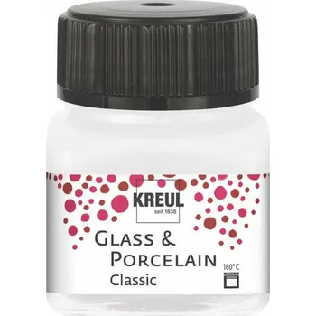 Speciální výtvarná barva Kreul Classic Barva na sklo a porcelán Metallic Mother of Pearl White 20 ml 1 ks