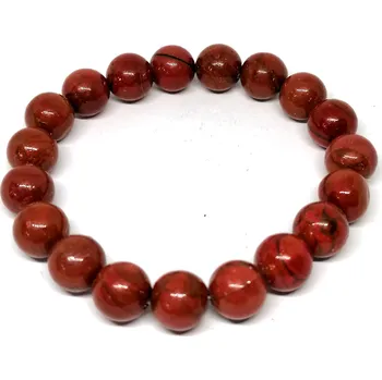Náramek Červený jaspis náramek, 10mm
