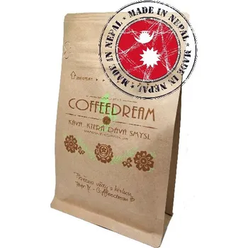 Káva COFFEEDREAM | Káva NEPAL MT. EVEREST - 100g / třívrstvý sáček se zipem / Zrnková Káva Nepal AG2