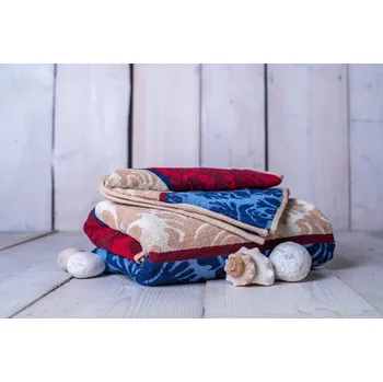 Ručník JAHU Set ručník a osuška - Orient Vínová 50x100, 70x140cm