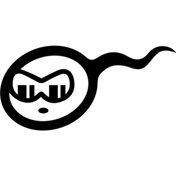 Samolepicí dekorace na vozidlo Samolepka spermie na auto a motorku, tuning nálepka (5763)