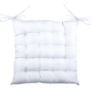 Podsedák Podsedák na židli BEA bílá režný vzhled 40x40x4 cm France