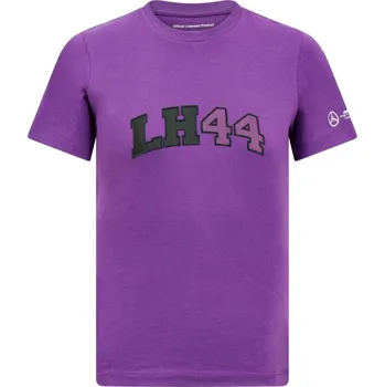 Dětské tričko Mercedes Jr Mapf1 FW Lewis Hamilton Logo T-Shirt Purple 152