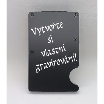 Obal na doklad Pouzdro na platební karty s klipem a vlastním gravírováním