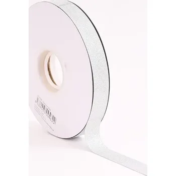 Stuha Stula s glitrem, 15 m, stříbrná