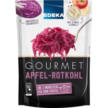 konzervovaná zelenina Edeka Gourmet lahůdkové červené zelí s jablky 400g
