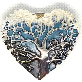 Brož Magnetická brož - Srdce šedé