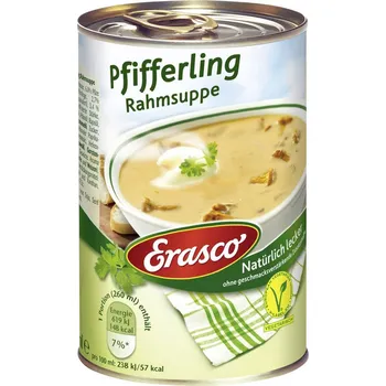 Konzervované maso Erasco smetanová polévka s liškami 390 ml