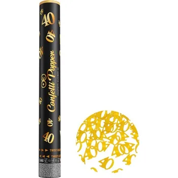 Karnevalový doplněk Vystřelovací konfety s čísly 40