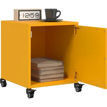 Ložnice vidaXL Noční stolky 2 ks hořčicově 36 x 39 x 43,5 cm ocel [846617] Barva: Žlutá