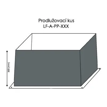 Kanalizační potrubí Luftuj LUFTOMET Flat prodlužovací kus - 200 mm - LF-A-PP-200