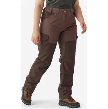 Lovecká obuv SOLOGNAC Dámské lovecké nepromokavé kalhoty 500 XS KAŠTANOVÁ