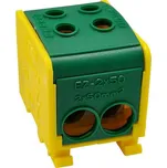 Distribuční blok DTB 2×50 žluto-zelený ELEKTRO BEČOV U250D24