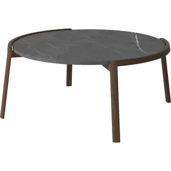 Konferenční stolek Bolia Konferenční stolek Mix Ø94, dark oiled oak/pietra grey marble