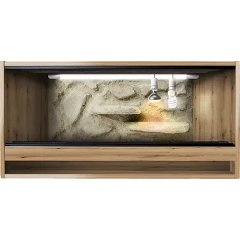 Terárium ReptiEye Terárium z lamina 100x60x60 pobřežní dub vybavené