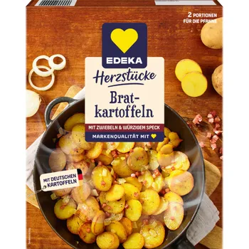 Edeka pečené brambory s cibulí a špekem 400 g - originál z Německa