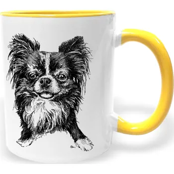 Hrnek - Dlouhosrstá čivava Barva: Žlutá