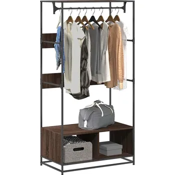 Šatní skříň vidaXL Šatní skříň 90 x 50 x 180 cm kompozitní dřevo [849294] Barva: hnědý dub