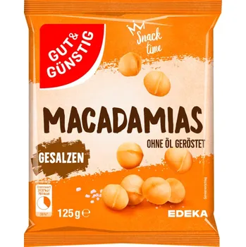 Sušené ovoce G&G pražené makadamové ořechy solené 125 g