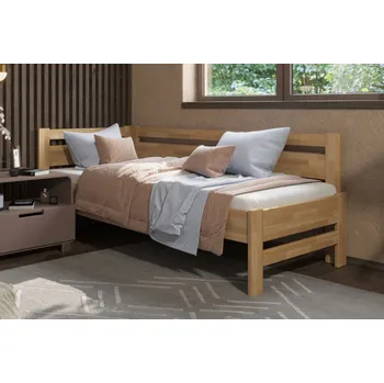 Postel ProSpánek Emily 90 x 200 cm, pravý roh, buk BK1