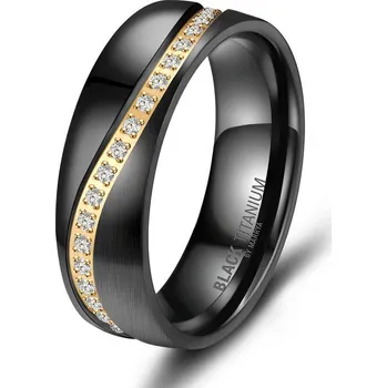 Prsten MARRYA® Dámský snubní prsten BLACK TITANIUM - velikost 55 - BT-03D-55