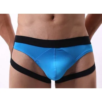 Pánské erotické prádlo Sexy Elephant Modré slipy s pásky Oliveres, S