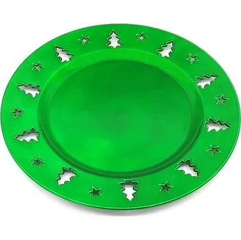 Talíř JAHU Dekorační talíř vánoční - Zelená