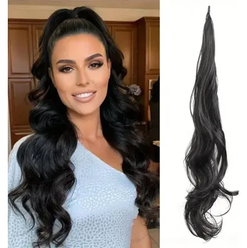 Příčesek Prodlužovací culík 70 cm flexibilní ovinutí kolem culíku 1B (černá)