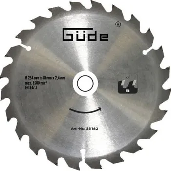 Pilový kotouč GÜDE 55163 SK 254 x 30 mm 24 zubů