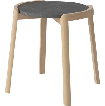 Konzolový stolek Bolia Odkládací stolek Mix Ø46, white oiled oak/pietra grey marble