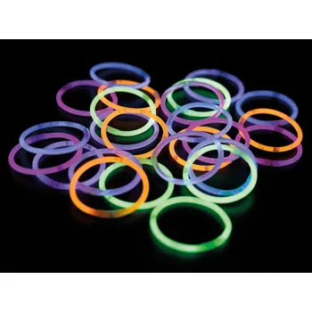 Gadget Amscan / Reithmüller Svítící náramky barevné 20 cm, 25 ks
