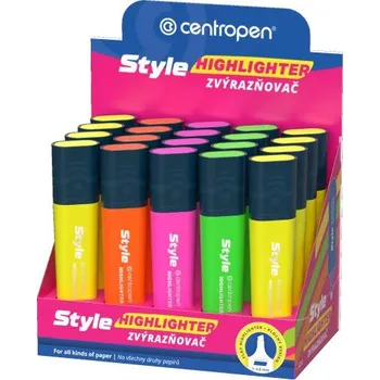 Zvýrazňovač Zvýraznovač 6252/20 fluo displej 20 kusů mix barev Centropen