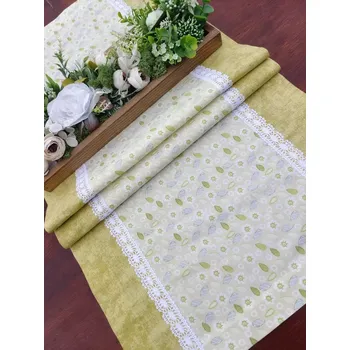 ubrus Běhoun - velikonoční vajíčka s limetkovým mramorem