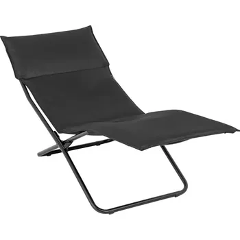 Zahradní lehátko Skládací lehátko chaise lounge ECLIPSE černá Nori