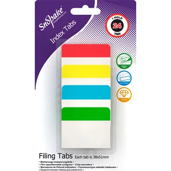Samolepící bloček SNOPAKE, Samolepicí záložky, 38 x 51 mm, 6 listů, 4 barvy