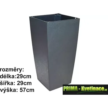 Květináč PLASTKON Vysoký samozavlažovací květináč 57 cm – antracit