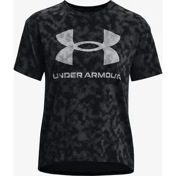Dámské tričko Dámské tričko Under Armour LOGO AOP HEAVYWEIGHT SS-BLK M