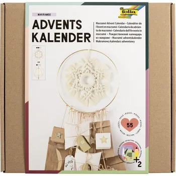 kreativní sada Adventní kalendář - "MACRAMÉ" - 55 dílů