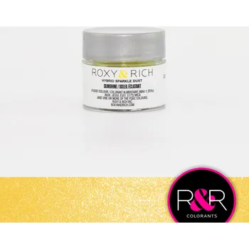 Potravinářské barvivo ROXY & RICH TŘPYTIVÝ PUDR - ŽLUTÝ SUNSHINE 2,5g