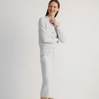 Dámská sukně Reserved - Úpletová midi sukně - světle šedá - 9245H-09M - 9245H-09M-XL