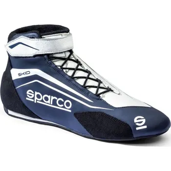Moto obuv Sparco Boty Skid Tmavě modrá / Bílá 45